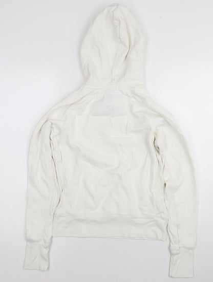 American Eagle Outfitters Womens White Cotton Pullover Hoodie Size XS Pullover - Logo