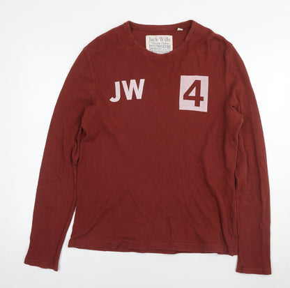 Mens UK Size M Jack Wills Brown Pullover Sweatshirt