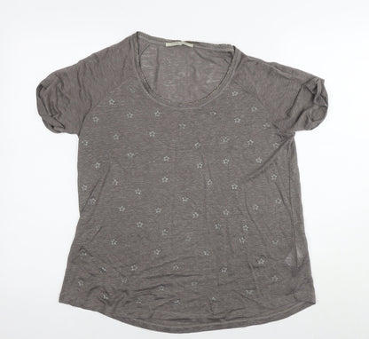 Womens UK Size S Gerard Darel Brown Basic T-Shirt