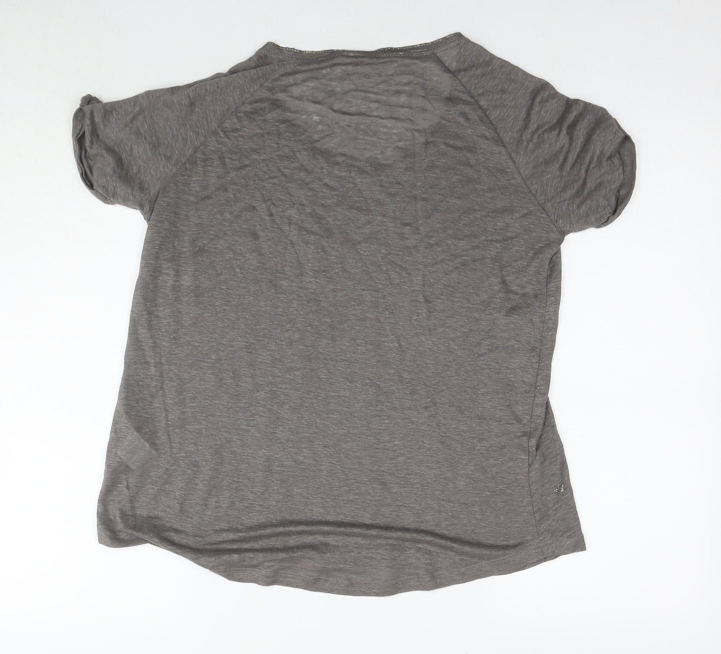 Womens UK Size S Gerard Darel Brown Basic T-Shirt