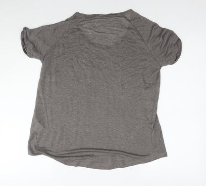 Womens UK Size S Gerard Darel Brown Basic T-Shirt