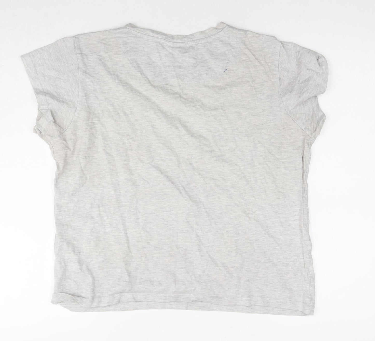 Womens UK Size 14 Disney Grey Basic T-Shirt