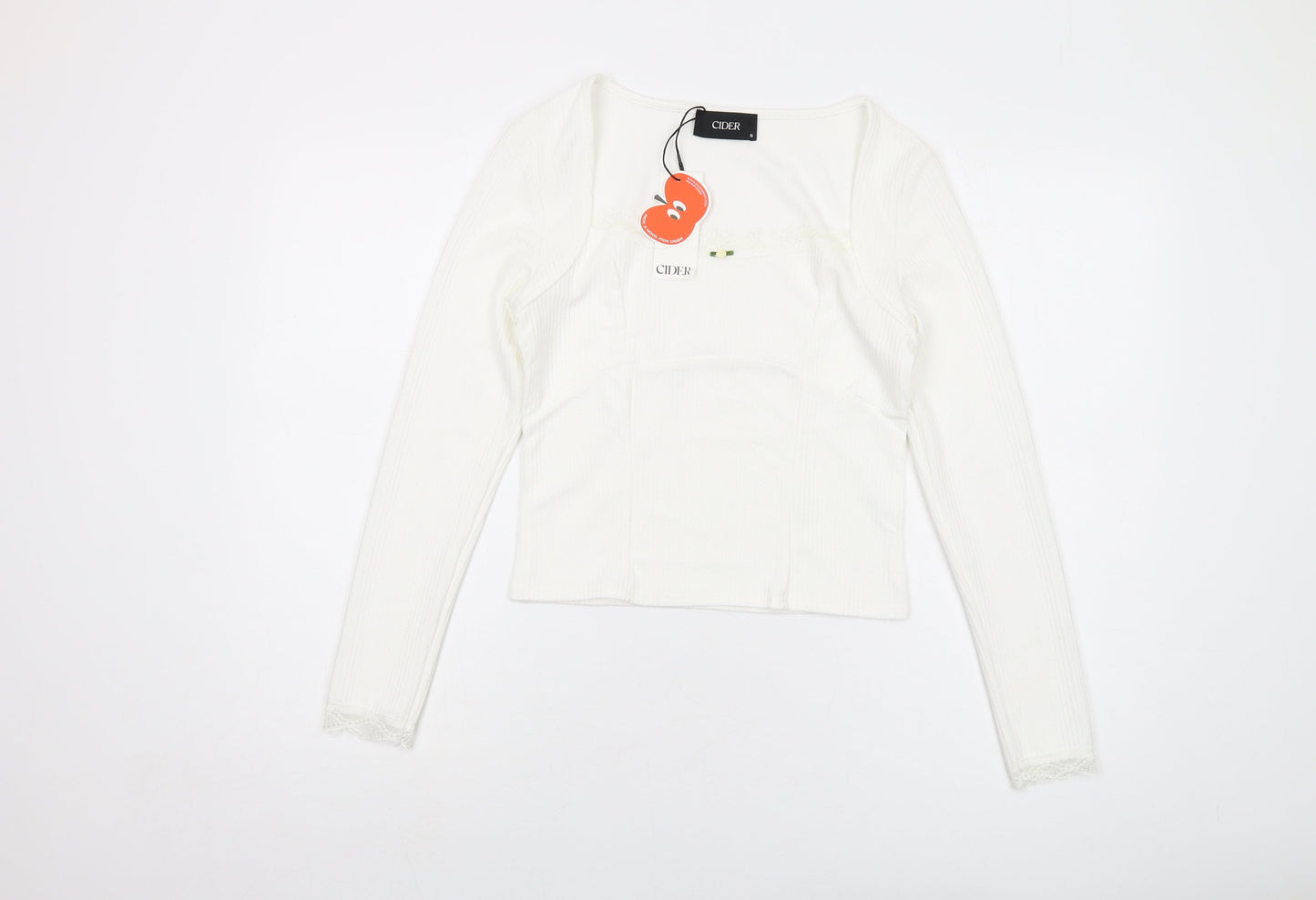 Womens UK Size S Cider Ivory Basic Blouse