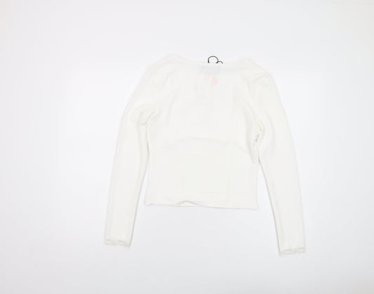 Womens UK Size S Cider Ivory Basic Blouse