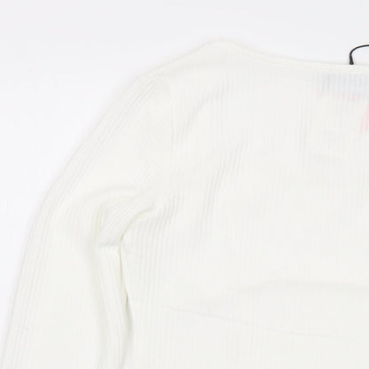 Womens UK Size S Cider Ivory Basic Blouse