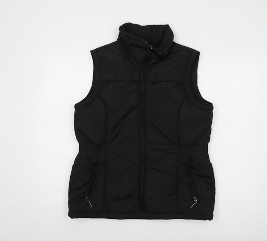 Maine Womens Black Jacket Waistcoat Size 14 Zip