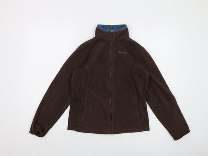 Additional front view of Quechua boys’ brown jacket, size 12, years zip