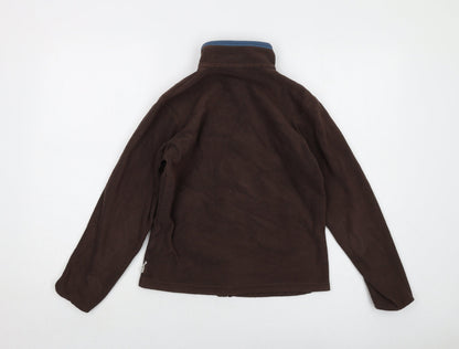 Back view of Quechua boys’ brown jacket, size 12, years zip