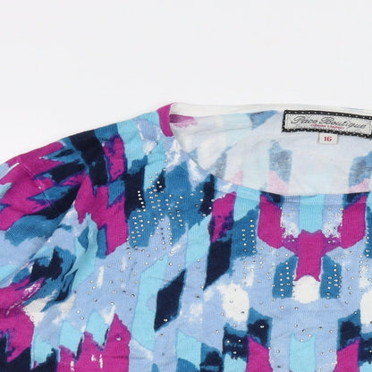 Womens UK Size 16 Paco Boutique Blue Pullover Jumper