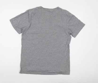 MINI Mens Grey Cotton T-Shirt Size L Crew Neck