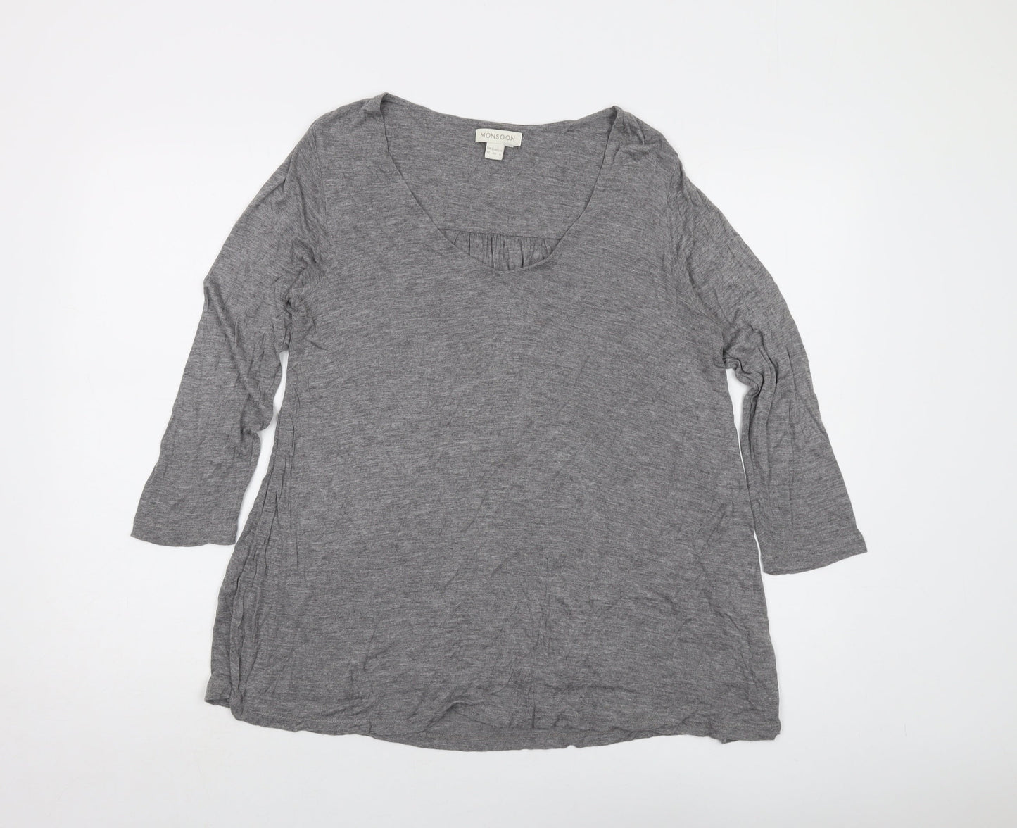 Womens UK Size 12 Monsoon Grey Basic Blouse