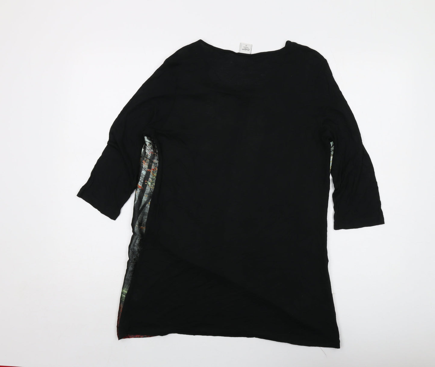 Womens UK Size 12 Cotton Traders Black Basic Blouse