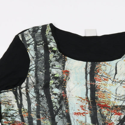 Womens UK Size 12 Cotton Traders Black Basic Blouse