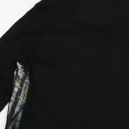 Womens UK Size 12 Cotton Traders Black Basic Blouse