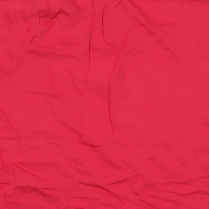 Lands' End Womens Pink Cotton Basic T-Shirt Size 24 Crew Neck