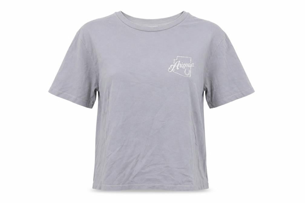 Womens UK Size S Mango Grey Basic T-Shirt