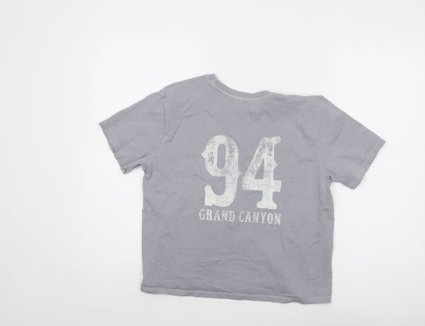 Womens UK Size S Mango Grey Basic T-Shirt
