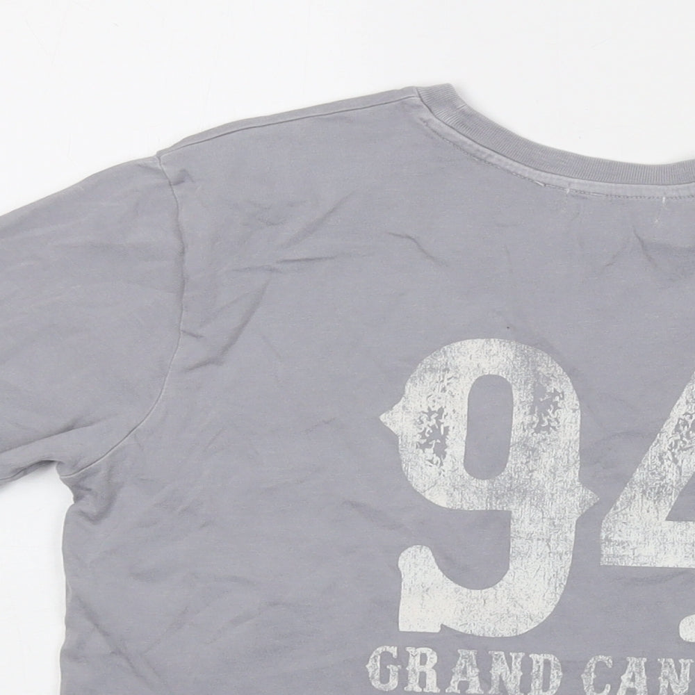 Womens UK Size S Mango Grey Basic T-Shirt
