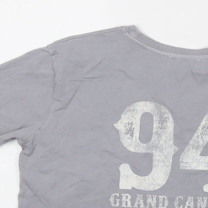 Womens UK Size S Mango Grey Basic T-Shirt