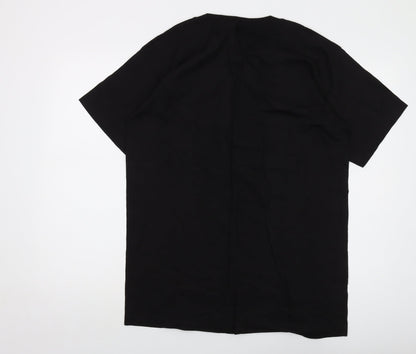 Alcatraz Mens Black Cotton T-Shirt Size L Crew Neck