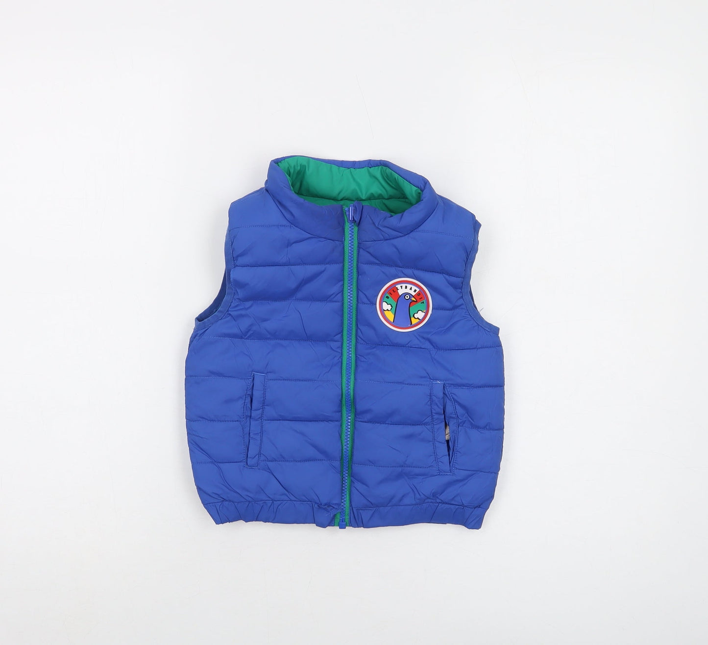 Billy Bandit Boys Blue Gilet Waistcoat Size 2 Years Zip