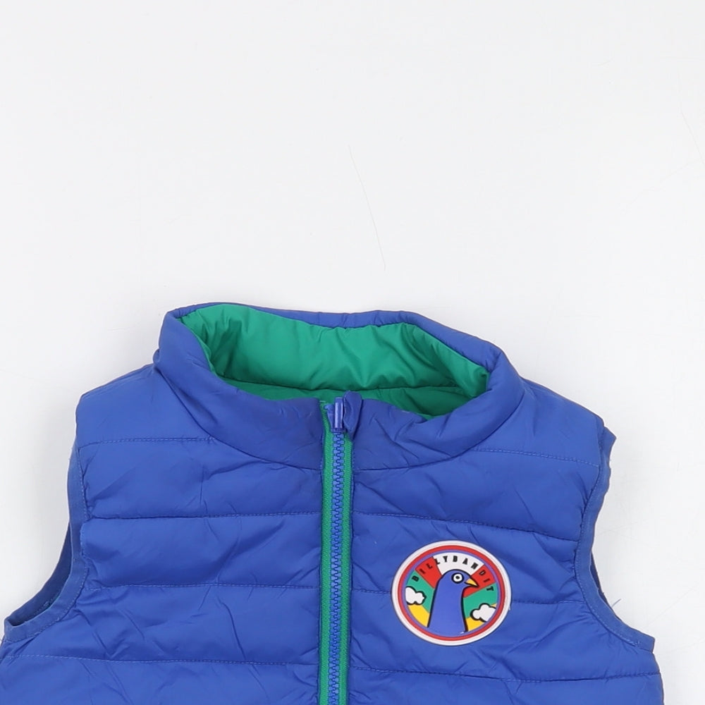Billy Bandit Boys Blue Gilet Waistcoat Size 2 Years Zip