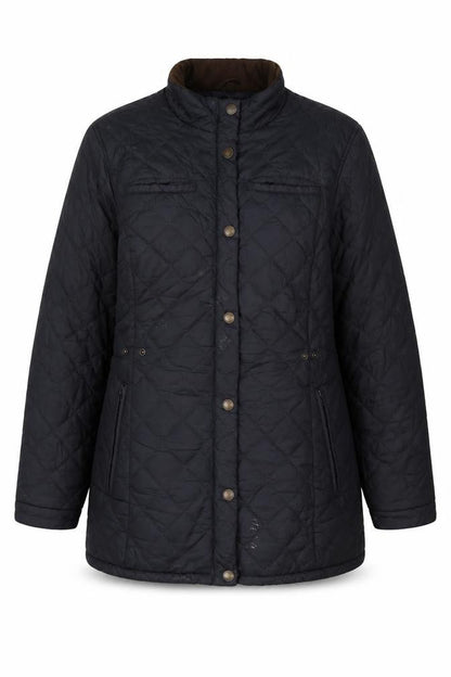 John Parlridge Womens Blue Quilted Jacket Size 16 Zip