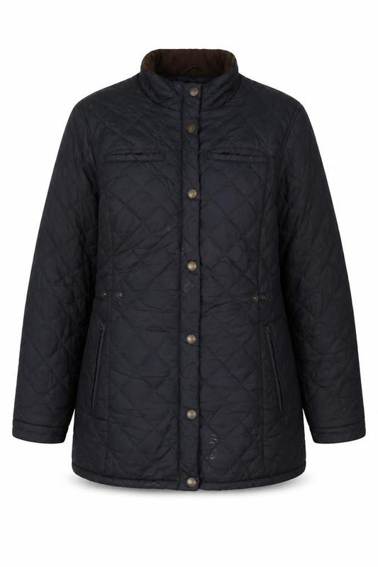 John Parlridge Womens Blue Quilted Jacket Size 16 Zip