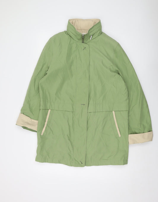 Marks and Spencer Womens Green Jacket Size 12 Zip