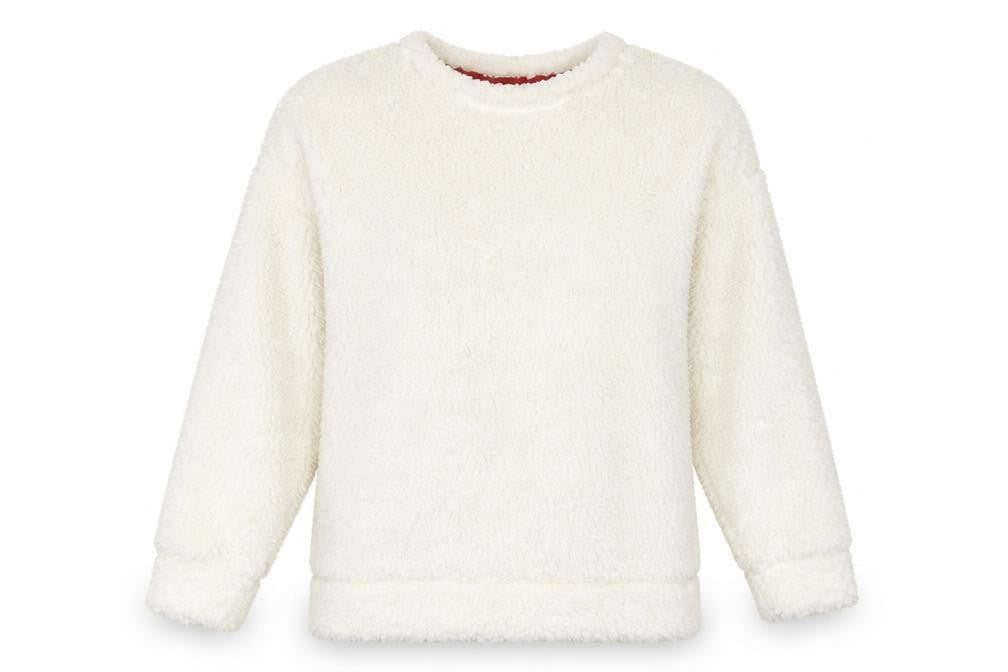 Marks and Spencer Womens Ivory Solid Polyester Top Pyjama Top Size 8