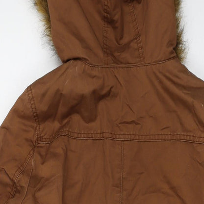 Womens UK Size 8 H&M Brown Parka Coat