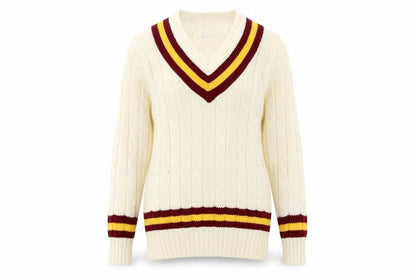 Readers Womens Ivory V-Neck Acrylic Pullover Jumper Size S