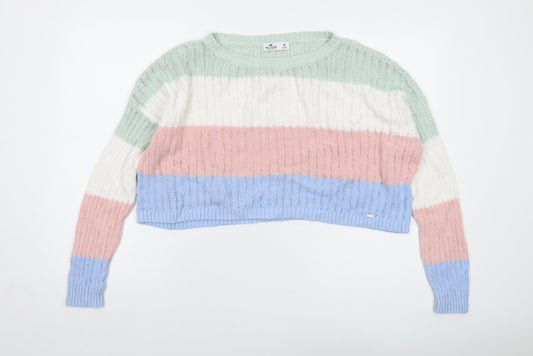 Womens UK Size M Hollister Multicoloured Pullover Jumper