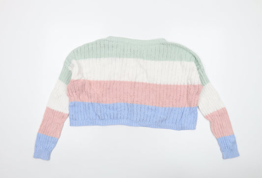 Womens UK Size M Hollister Multicoloured Pullover Jumper