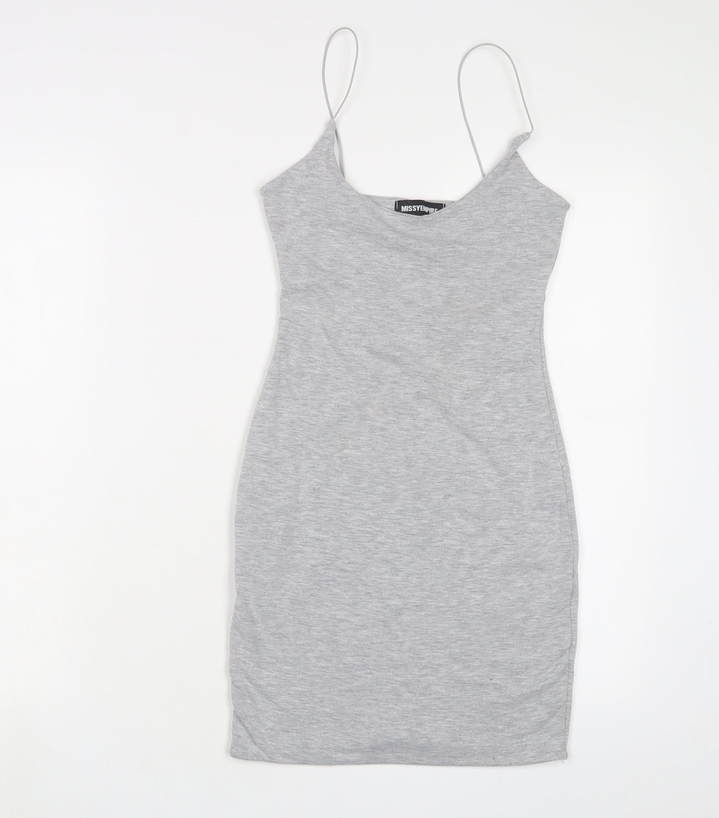 MissEmpire Womens Grey Viscose Bodycon Size S Scoop Neck Pullover