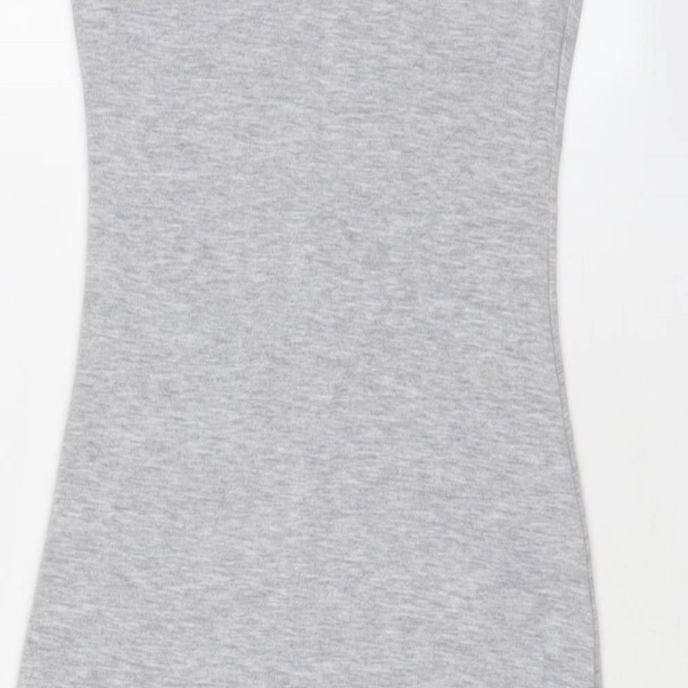 MissEmpire Womens Grey Viscose Bodycon Size S Scoop Neck Pullover