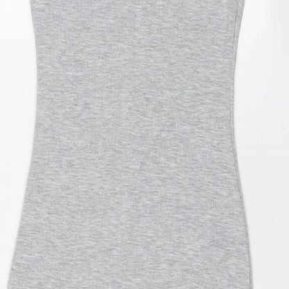 MissEmpire Womens Grey Viscose Bodycon Size S Scoop Neck Pullover