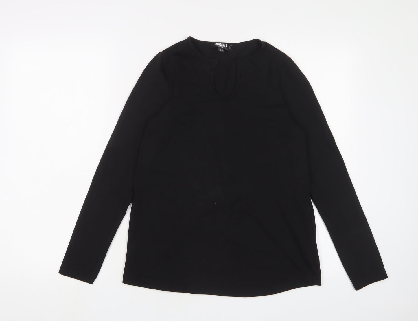 Womens UK Size 10 Missguided Black Basic T-Shirt