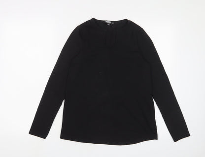 Womens UK Size 10 Missguided Black Basic T-Shirt