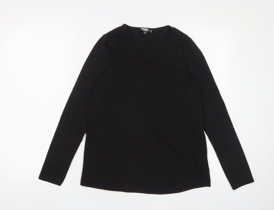 Womens UK Size 10 Missguided Black Basic T-Shirt