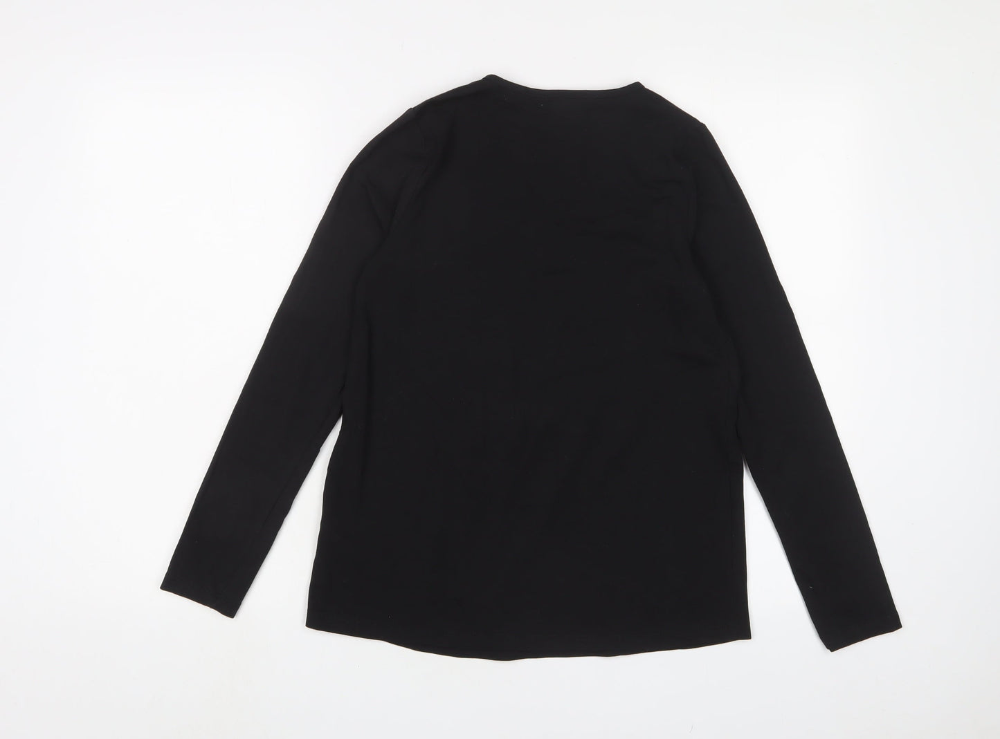 Womens UK Size 10 Missguided Black Basic T-Shirt