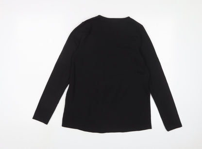 Womens UK Size 10 Missguided Black Basic T-Shirt
