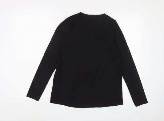 Womens UK Size 10 Missguided Black Basic T-Shirt