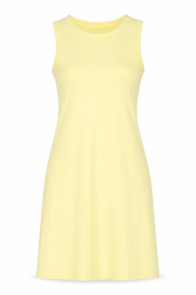 River Island Womens Yellow Cotton Bodycon Size 8 Crew Neck Pullover