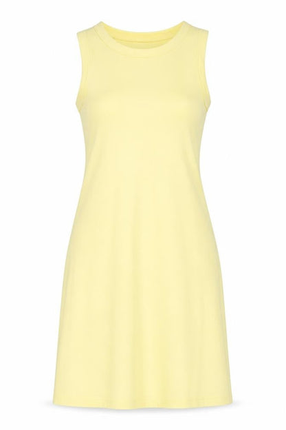 River Island Womens Yellow Cotton Bodycon Size 8 Crew Neck Pullover