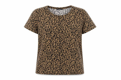 Womens UK Size 8 Marks and Spencer Brown Basic T-Shirt