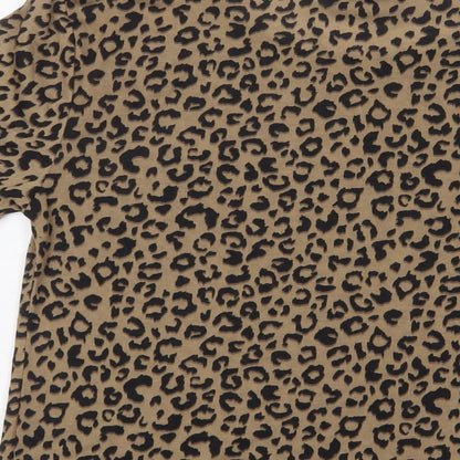 Womens UK Size 8 Marks and Spencer Brown Basic T-Shirt