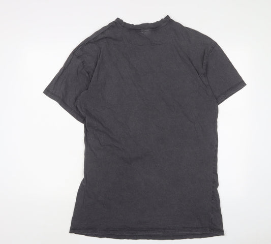 H&M Womens Grey Cotton T-Shirt Dress Size XS Crew Neck Pullover - Los Angeles