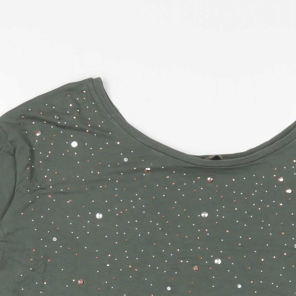 Womens UK Size 10 NEXT Green Basic T-Shirt