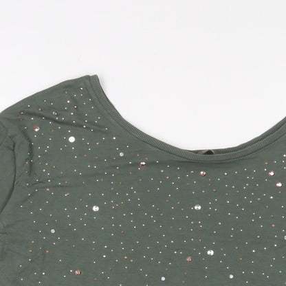 Womens UK Size 10 NEXT Green Basic T-Shirt